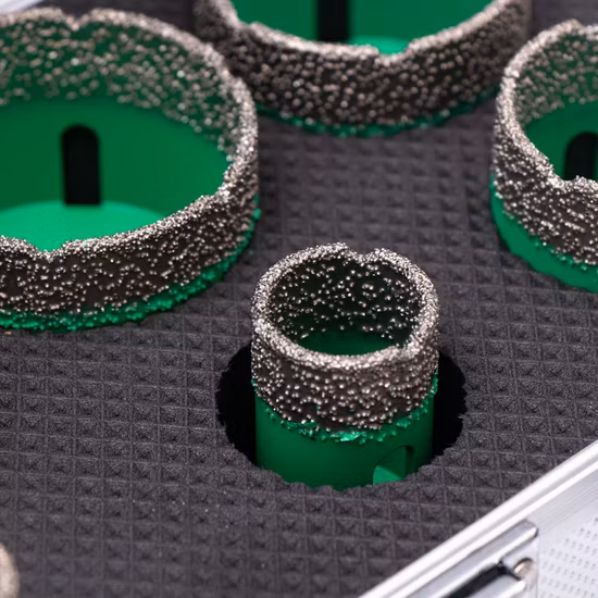 Kits de brocas para sierras perforadoras de diamante soldadas al vacío